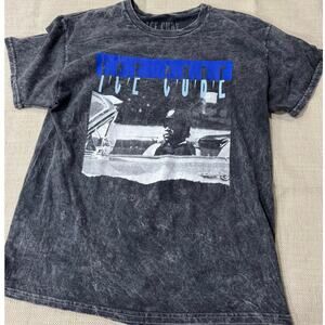 Ice Cube Graphic‎ T-Shirt Mens Large Charcoal Mineral Wash Rap Tee Hip Hop Short